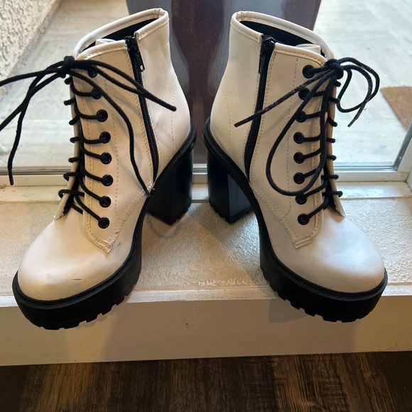 White Platform Boots - Picture 2 of 2